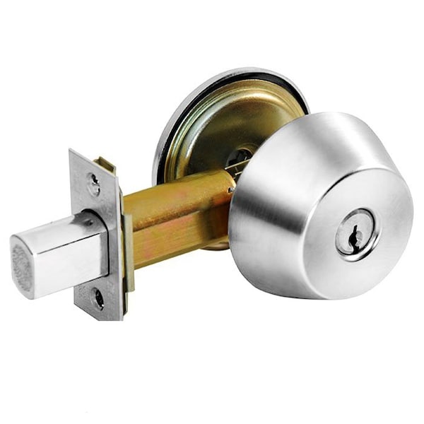 Grade 2, Single Cylinder, 625 Bright Chrome, 2-3/4 Backset, Keyed Random